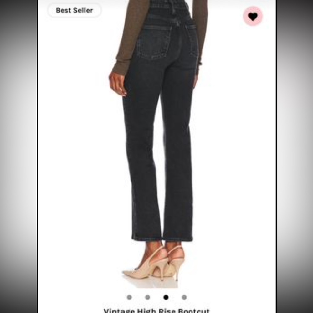 Agolde black jeans, vintage high rise boot cut - Picture 3 of 3